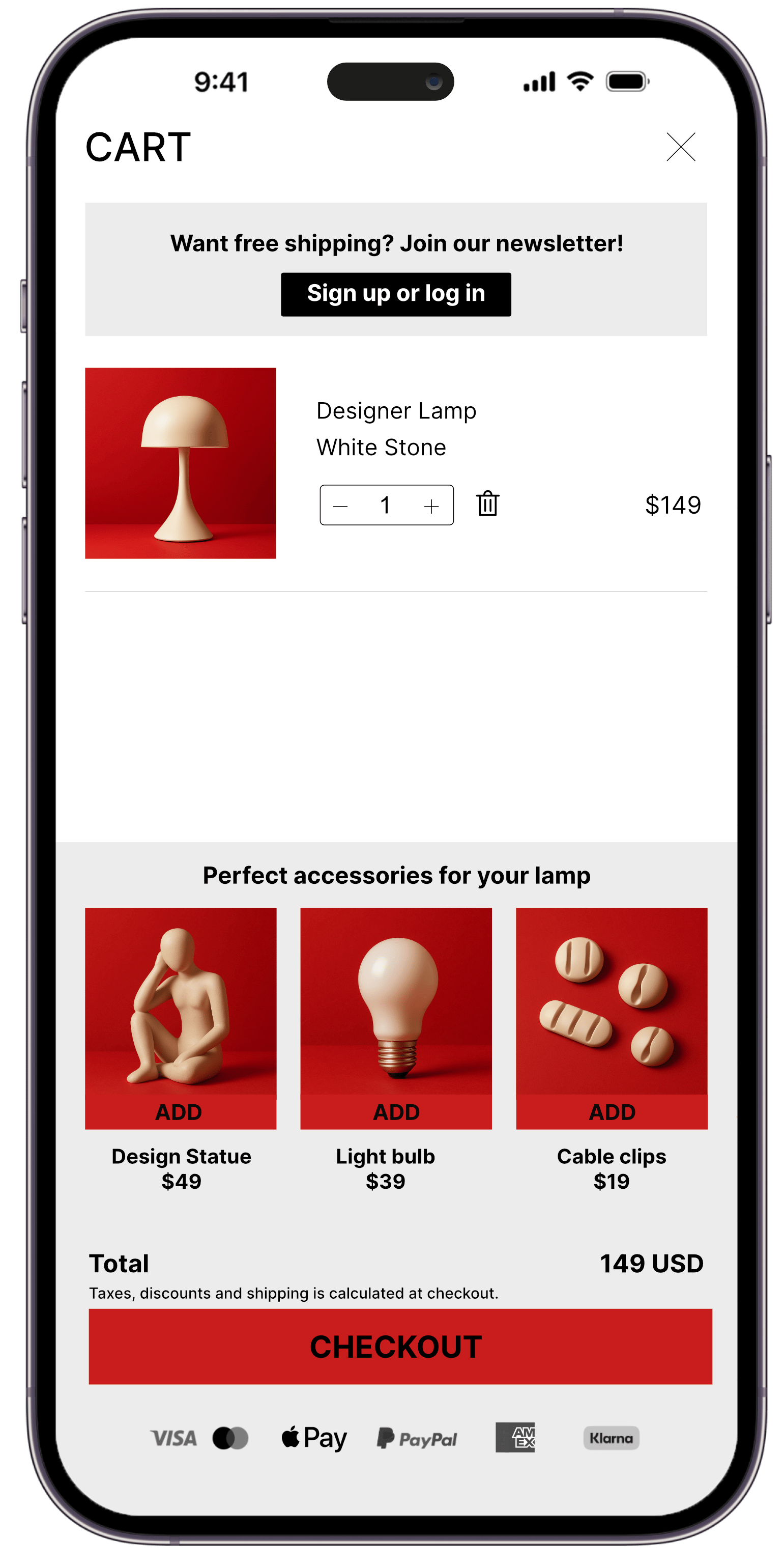 EliteCart mobile cart with upsell offers